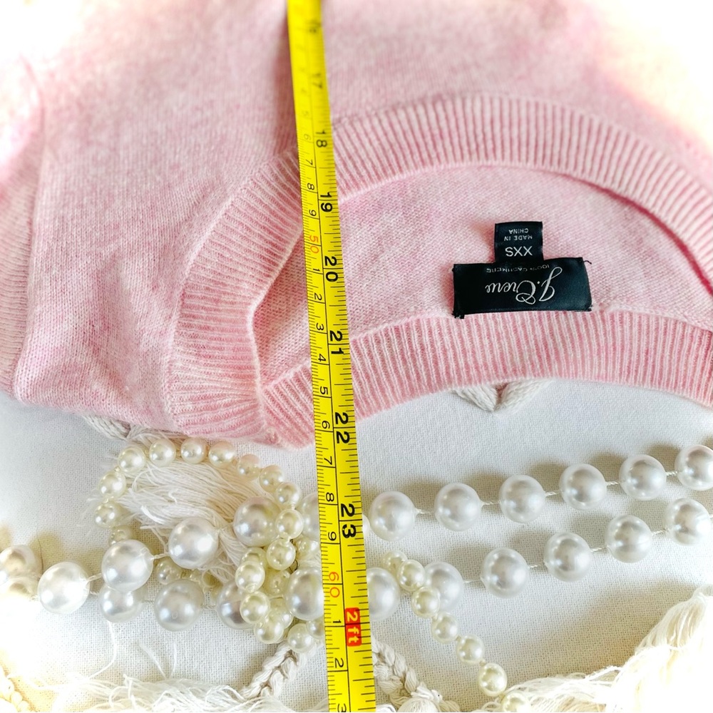 J. CREW | XXS | 100% Cashmere Dusty Rose Light Knit Crewneck Longsleeve Sweater - Picture 6 of 17